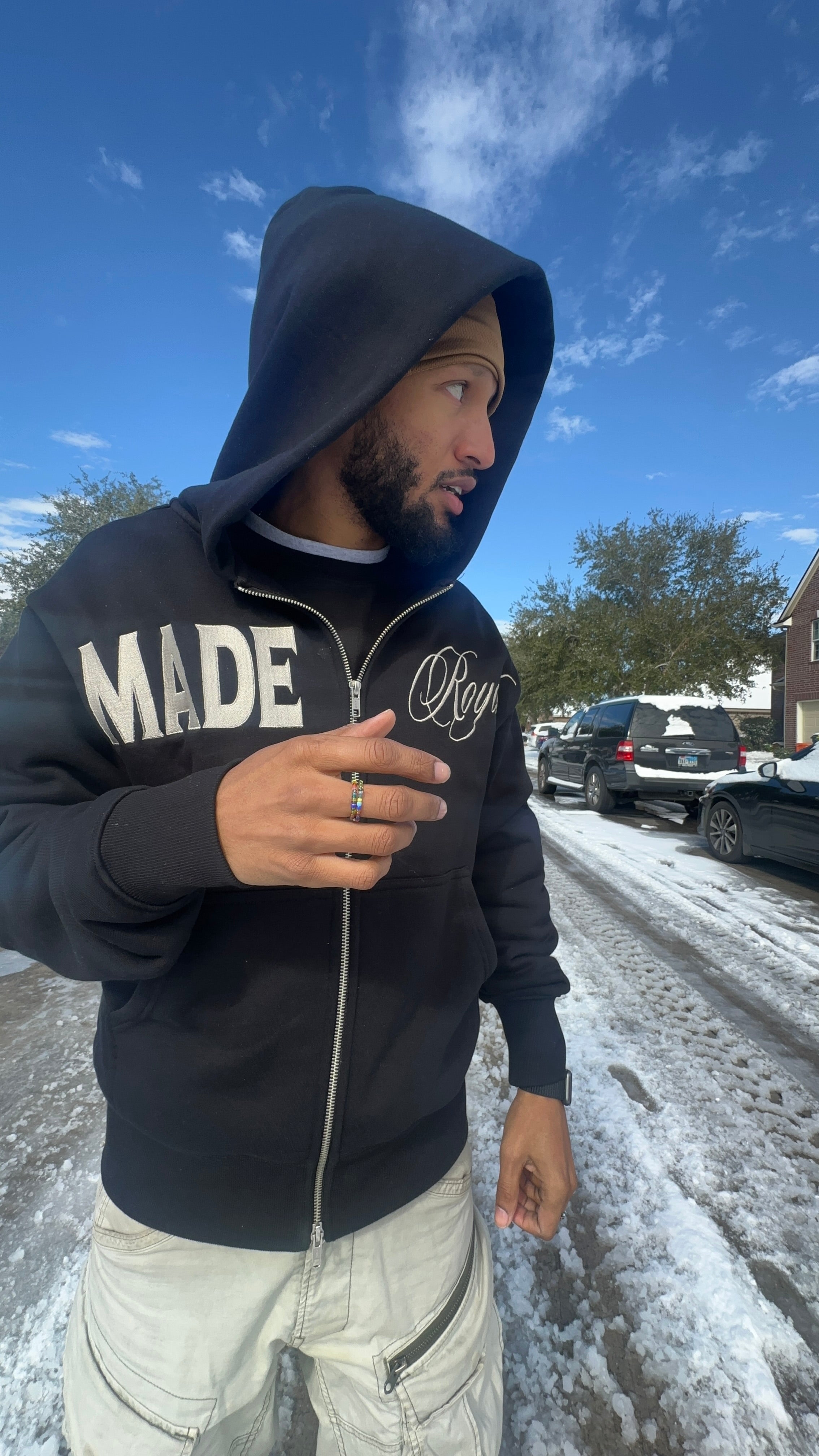 MADEROYAL ZIP-UP HOODIE OVERSIZED