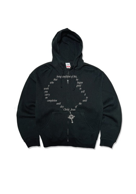CROSS NECKLACE ZIP UP